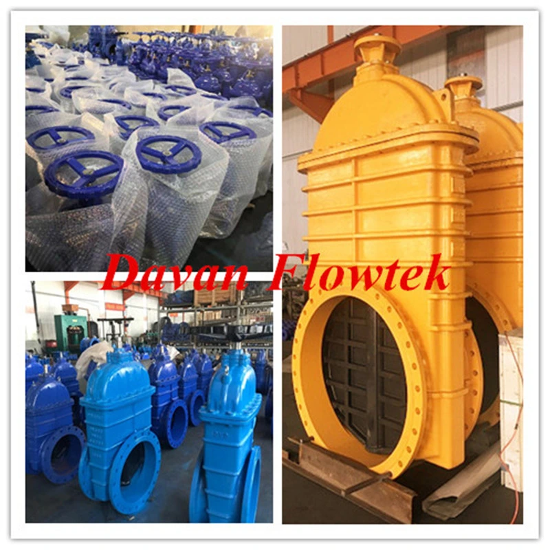 DN 1200 Ductile Iron Ggg50 Rubber Wedge Resilient Seat Gear Operated Water P16 DIN Standard Gate Valve