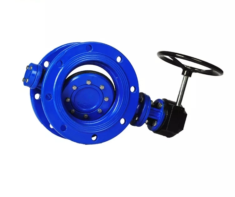 DIN BS JIS Flange Di Ci Wcb Body Double Flange Hard Soft Seal Double Triple Offset Eccentric Butterfly Valve